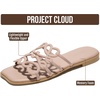 image:imageProject Cloud Womens Flat Sandals Non Slip Dressy Sandals for Women Lisa  Womens Dress Sandals Memory Foam Cushioning Comfortable Lightweight Casual Footwear Summer Vacation Travel Everyday OutdoorsTaupe