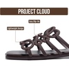 image:imageProject Cloud Womens Flat Sandals Non Slip Dressy Sandals for Women Lisa  Womens Dress Sandals Memory Foam Cushioning Comfortable Lightweight Casual Footwear Summer Vacation Travel Everyday OutdoorsChocolate