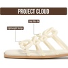 image:imageProject Cloud Womens Flat Sandals Non Slip Dressy Sandals for Women Lisa  Womens Dress Sandals Memory Foam Cushioning Comfortable Lightweight Casual Footwear Summer Vacation Travel Everyday OutdoorsWhite