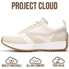 image:imageProject Cloud Womens Sneakers Memory Foam Lightweight Lace Up Shoes 2026  Durable and Lightweight NonSlip Lace Up Fashion Sneakers and Spring Shoes AllDay Comfortortable Walking ShoesBalindabeige