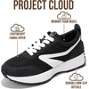 image:imageProject Cloud Womens Sneakers Memory Foam Lightweight Lace Up Shoes 2026  Durable and Lightweight NonSlip Lace Up Fashion Sneakers and Spring Shoes AllDay Comfortortable Walking ShoesBalindablack