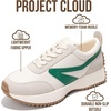 image:imageProject Cloud Womens Sneakers Memory Foam Lightweight Lace Up Shoes 2026  Durable and Lightweight NonSlip Lace Up Fashion Sneakers and Spring Shoes AllDay Comfortortable Walking ShoesBalindawhite