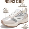 image:imageProject Cloud Womens Sneakers Memory Foam Lightweight Lace Up Shoes 2026  Durable and Lightweight NonSlip Lace Up Fashion Sneakers and Spring Shoes AllDay Comfortortable Walking ShoesBalindasilver