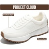 image:imageProject Cloud Womens Sneakers Memory Foam Lightweight Lace Up Shoes 2026  Durable and Lightweight NonSlip Lace Up Fashion Sneakers and Spring Shoes AllDay Comfortortable Walking ShoesSerenacream