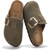 image:imageProject Cloud 100 Genuine Leather Clogs for Women Shoes  Memory Foam Insole NonSlip amp Natural Cork Footbed Arch Support Big Buckle Womens Clogs and Mules Footwear Manchester  Memory Foam Arch Support Shoes NonSlip Outsole amp Natural Cork Footbed Clogs Big Buckle Womens Clogs and Mules FootwearOlive
