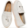 image:imageProject Cloud 100 Genuine Leather Girls Loafers amp Kids Shoes Little Iris  Lightweight Shoes for Girls Slip Resistant Loafers for Kids Memory Foam Insole Youth Footwear Easy Slip On Casual School WearLight Grey Suede