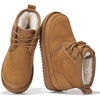 image:imageProject Cloud 100 Genuine Leather Kids Boots  Lightweight FurLined Ankle Boots for Girls amp Boys with Memory Foam Insole  NonSlip Winter Kids Shoes NevadaChestnut Suede
