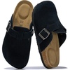 image:imageProject Cloud 100 Genuine Leather Slipons Footbed Clogs for Women Sandals  Memory Foam Arch Support Slippers for Women Trendy Slipons Womens Mules amp Clogs Sandals NonSlip Outsole for comfortBlack Suede Matte
