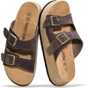image:imageProject Cloud Genuine Leather Wedge Platform Womens Sandals Barcelona  Plush Soft Insole Lightweight Wedge Sandals for Women  NonSlip Outsole Summer Beach Essentials  Casual Women FootwearCoffee