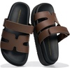 image:imageProject Cloud Girls Sandals  100 Genuine Leather Sandals for Girls  Stylish Girls Footwear with Plush Soft Insole  NonSlip WaterResistant Beach Slides for Girls Kids Sandals Mayvy KidsChocolate Brown Leather