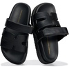 image:imageProject Cloud Girls Sandals  100 Genuine Leather Sandals for Girls  Stylish Girls Footwear with Plush Soft Insole  NonSlip WaterResistant Beach Slides for Girls Kids Sandals Mayvy KidsBlack Leather