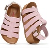 image:imageProject Cloud Girls Sandals with Adjustable Buckle Wedge Sandals 2026  Flexible Upper and Plush Soft Insole  Wedge NonSlip Outsole  Comfortable Kids Sandals for Girls for Daily WearPink