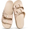 image:imageProject Cloud NonSlip Summer Slides for Women amp Lightweight Womens Sandals  Plush Soft Insole Lightweight Flat Sandals  NonSlip Outsole Soft amp Plush Insole Casual Footwear  Summer Slides for WomenBeige Suede