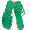 image:imageProject Cloud Womens Flat Sandals Non Slip Dressy Sandals for Women Lisa  Womens Dress Sandals Memory Foam Cushioning Comfortable Lightweight Casual Footwear Summer Vacation Travel Everyday OutdoorsEmerald Green