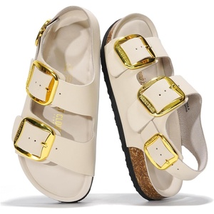 image:imageProject Cloud 100 Genuine Leather Ankle Strap Footbed Sandals WomenGarda  Backstrap Sandals for Women Lightweight Comfortable Fisherman Sandals Non Slip Memory FoamBeige