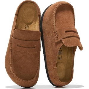 image:imageProject Cloud 100 Genuine Leather Clogs for Women Footwear 2026  Memory Foam Insole Womens Clogs NonSlip Outsole Mules for Women Footwear Lightweight Womens Mules amp Clogs Fall ShoesTobacco Suede