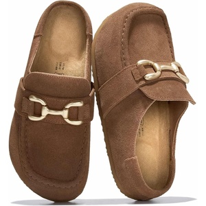 image:imageProject Cloud 100 Genuine Leather Clogs for Women NonSlip Loafers Holly  Slip On with Natural Cork Footbed Insole Loafers for Women  Non Slip and Lighweight Clogs amp Mules for Women FootwearTobacco Suede