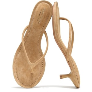 image:imageProject Cloud 100 Genuine Leather Fashion Kitten Heels for Women Mango  Memory Foam Insole and Lightweight Fashion Thong Heels Summer Sandals  AllDay Comfort Everyday Wear UseTan Suede