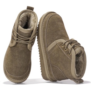 image:imageProject Cloud 100 Genuine Leather Kids Boots  Lightweight FurLined Ankle Boots for Girls amp Boys with Memory Foam Insole  NonSlip Winter Kids Shoes NevadaTaupe Suede