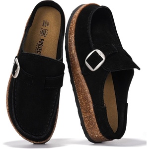 image:imageProject Cloud 100 Genuine Leather Moccasin Style Clogs for Women Carline  Memory Foam Insole for Comfortability NonSlip and Durable Womens Clogs Lightweight and WaterResistant Mules for WomenBlack