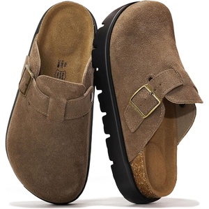 image:imageProject Cloud 100 Genuine Leather Platform Clogs for Women BentonChunky  Memory Foam Insole Arch Support NonSlip Platform Womens Clogs Lightweight and WaterResistant Durable Mules for WomenFoss Suede