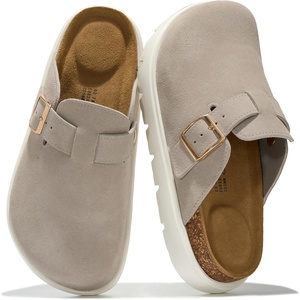 image:imageProject Cloud 100 Genuine Leather Platform Clogs for Women BentonChunky  Memory Foam Insole Arch Support NonSlip Platform Womens Clogs Lightweight and WaterResistant Durable Mules for WomenGrey Suede