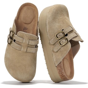 image:imageProject Cloud 100 Genuine Leather Platform Sandals Women Footwear  Comfortable Womens Slides Memory Foam Insole  Non Slip WaterResistant 3Strap Wedge Sandals for Women 2026Stephi  Nude