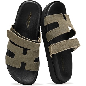 image:imageProject Cloud 100 Genuine Leather Sandals Women amp Slides for Women Mayvy  Plush Soft Insole Water Resistant Beach Footwear  Stylish Womens Slides Comfortable Women Sandals  NonSlip OutsoleOlive