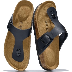 image:imageProject Cloud 100 Genuine Leather Thong Sandals amp Flip Flops for Women  Memory Foam Insole Womens Sandals  NonSlip Lightweight Comfortable Beach Footwear and Casual Everyday Summer Sandals WomenBlack