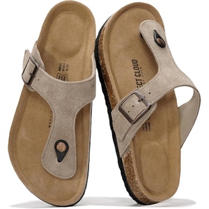 image:imageProject Cloud 100 Genuine Leather Thong Sandals amp Flip Flops for Women  Memory Foam Insole Womens Sandals  NonSlip Lightweight Comfortable Beach Footwear and Casual Everyday Summer Sandals WomenTaupe Suede