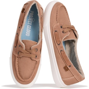 image:imageProject Cloud Canvas Sneakers for Women Memory Foam Slip On Seasalt  Memory Foam Insole SlipOn Design Lightweight NonSlip Sole Canvas Fashion Sneakers for Women Everyday ComfortMocha Mousse
