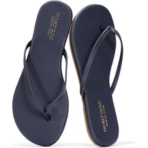 image:imageProject Cloud Flip Flops for Women Memory Foam Flats Sandals Foundations  Lightweight and Durable NonSlip SoleWomens Sandals  Beach Essentials Womens Flat Sandals for Everyday Comfort Daily WearDark Navy