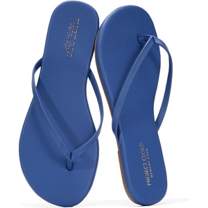 image:imageProject Cloud Flip Flops for Women Memory Foam Flats Sandals Foundations  Lightweight and Durable NonSlip SoleWomens Sandals  Beach Essentials Womens Flat Sandals for Everyday Comfort Daily WearIndigo