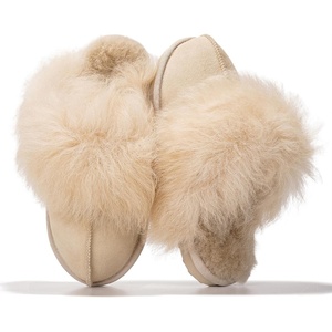 image:imageProject Cloud Genuine Leather FurLined NonSlip Clog Slippers for Women  Memory Foam Insole Indoor Outdoor Mule Shoes  Comfortable House Footwear Womens Slippers  FurLined Cold Weather EssentialsScuff Furbeige