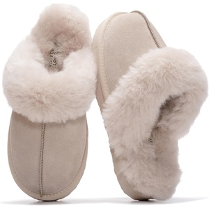 image:imageProject Cloud Genuine Leather FurLined NonSlip Clog Slippers for Women  Memory Foam Insole Indoor Outdoor Mule Shoes  Comfortable House Footwear Womens Slippers  FurLined Cold Weather EssentialsSand Suede