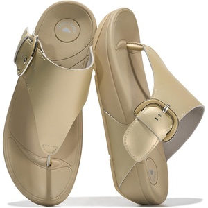 image:imageProject Cloud Genuine Leather Thong Flip Flops for Women with Arch Support  Genuine Leather Thong Flip Flops with Plush Soft Insole Arch Support amp Non Slip Outsole Comfortable Beach amp Summer SlidesLight Gold Leather  Buckle