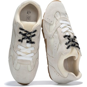 image:imageProject Cloud Genuine Leather Womens Barefoot Lace Up Shoes  Memory Foam Insole Lightweight Fashion Sneakers for All Day Casual Comfort with Flexible Support and Cushioned Everyday WearWhite Suede