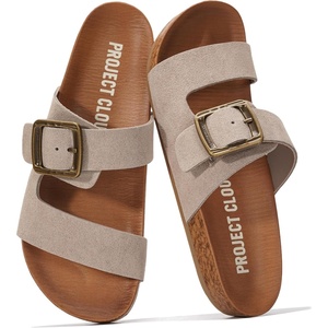 image:imageProject Cloud Genuine Suede Adjustable Buckle Slides for Women Footwear  Plush and Soft Insole for allday comfort Lightweight and NonSlip Outsole Womens Sandals Durable SlipOns Sandals WomenBalanced  Birch Suede