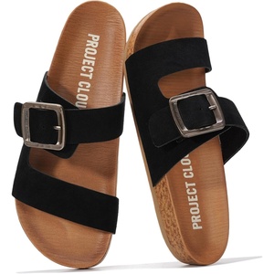 image:imageProject Cloud Genuine Suede Adjustable Buckle Slides for Women Footwear  Plush and Soft Insole for allday comfort Lightweight and NonSlip Outsole Womens Sandals Durable SlipOns Sandals Women