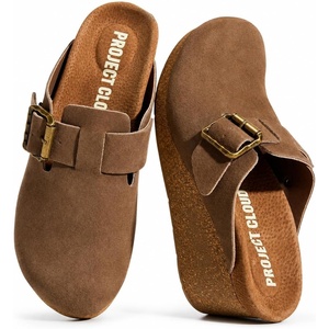 image:imageProject Cloud Genuine Suede Platform Clogs for Women  Womens Mules Fiona  Non Slip Platform Womens Clogs Soft Insole Heeled Clogs amp Mules for Women  Wedge Sandals Women Footwear Heeled Womens Shoes