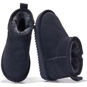 image:imageProject Cloud Girls 100 Genuine Leather Non Slip Fur Lined Ankle Boots  Water Resistant Lightweight Memory Foam Insole Cozy Fall Shoes for Boys amp Girls Kids Footwear Outdoor Everyday Kids BootsNavy Suede