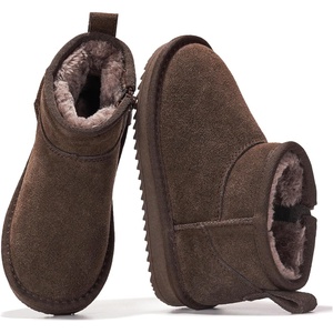 image:imageProject Cloud Girls 100 Genuine Leather Non Slip Fur Lined Ankle Boots  Water Resistant Lightweight Memory Foam Insole Cozy Fall Shoes for Boys amp Girls Kids Footwear Outdoor Everyday Kids BootsChocobrown Suede