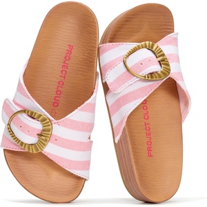 image:imageProject Cloud Girls Sandals amp NonSlip Kids Slides with Adjustable Buckle  Plush Soft Insole Lightweight Sandals for Girls  Comfortable Summer Shoes Casual Footwear Beach Slides for Kids SandalsPink Nautical