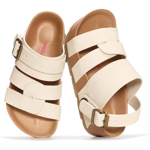 image:imageProject Cloud Girls Sandals with Adjustable Buckle Wedge Sandals 2026  Flexible Upper and Plush Soft Insole  Wedge NonSlip Outsole  Comfortable Kids Sandals for Girls for Daily WearNatural