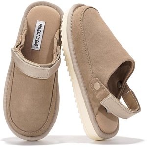 image:imageProject Cloud Kids Genuine Leather Clogs with Back Strap Little Goldstar  Memory Foam Insole Lightweight Easy On Sandals for Boys amp Girls Adjustable Fit Non Slip Outsole Comfortable Casual EverydaySand Suede