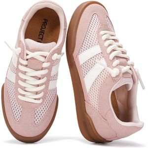 image:imageProject Cloud Leather Kids Sneakers Shoes for Girls amp Boys Little Verdy  Memory Foam Insole Lightweight Non Slip Outsole Easy On Design Comfortable Youth Footwear Casual Everyday Travel All Day WearPink