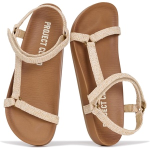 image:imageProject Cloud Sandals for Women Strappy Adjustable Slides 2026 Brandy  Adjustable Straps Plush Insole Lightweight NonSlip Sole Womens Slides for Everyday Wear AllDay ComfortBlack