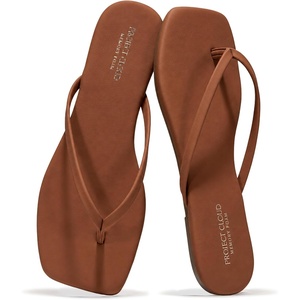 image:imageProject Cloud Square Toe Flip Flops For Women  Sandals WomenDEDICATION  Womens Flip Flop with Memory Foam Insole Beach Essentials Womens Sandals  Thong Sandals Women Footwear  Square Toe SandalsChocolate