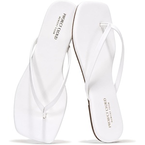 image:imageProject Cloud Square Toe Flip Flops For Women  Sandals WomenDEDICATION  Womens Flip Flop with Memory Foam Insole Beach Essentials Womens Sandals  Thong Sandals Women Footwear  Square Toe SandalsWhite