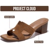 image:imageProject Cloud 100 Genuine Leather Block Heeled Sandals for WomenOpal  Sandals Women FootwearMemory Foam Insole amp NonSlip Womens Sandals Block Heels For WomenWomens Slides amp Womens SandalsChestnut Suede